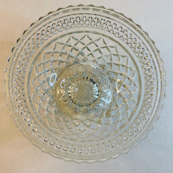 Vintage Anchor Hocking Wexford Pressed Clear Glass Candy Dish with Lid - Picture 5 of 9